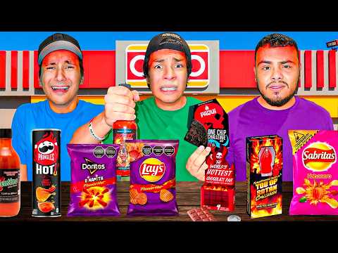 PROBANDO LOS PRODUCTOS MÁS PICANTES DEL OXXO *termina muy mal*🌶️ - Yair17 y amigos