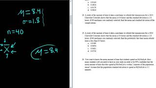 #18. Find the Mean and Standard Deviation of the Distribution of the Sample Means