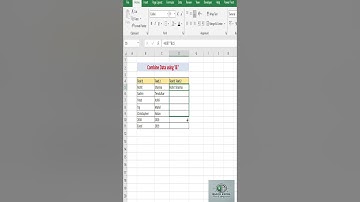 Combine Text in Excel with & and Ctrl + E | Quick Excel Tips #excel #quickexceltips #dataanalysis