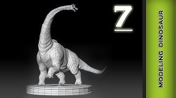 Autodesk Maya 2013 Modeling Tutorial - Dinosaur (brachiosaurus) Modeling Part 7