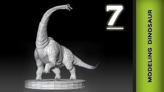 Autodesk Maya 2013 Modeling Tutorial - Dinosaur (brachiosaurus) Modeling Part 7