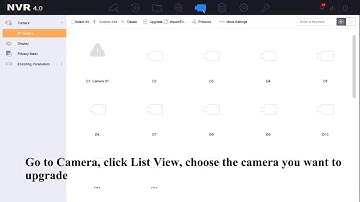 How to upgrade IPC on NVR GUI 4.0