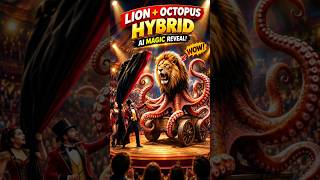 Lion + Octopus Hybrid 😱 | AI Magic Reveal! #Shorts #fyp # #aimagic #usa