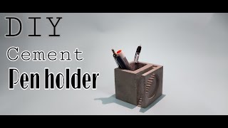 Diy Cement Craft How To Make Cement Pen Holder Easy Concrete Craft