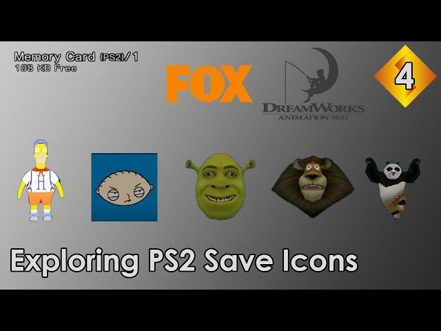 Exploring PS2 Save icons 4 - Dreamworks / Fox Edition 