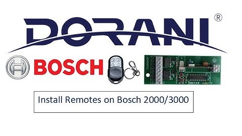Dorani - Bosch:Install remotes on SOL2000/3000 panel using WE800EV2
