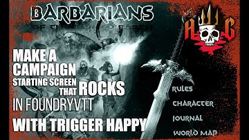 FoundryVTT Interactive Campaign Screen - Part 1 - Character Sheet and Journal Buttons