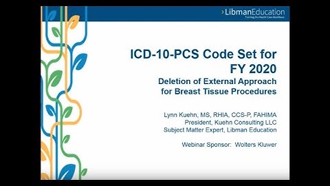 ICD-10-PCS Code Set for FY 2020: Deletion of External Approach for Breast Tissue Procedures