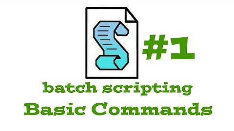 Batch-scripting [#1 Basic Commands] in windows