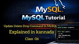 MySQL UPDATE DELETE TRUNCATE DROP Commands #drop_truncate_delete_update_commandsinsql #dmlcommands