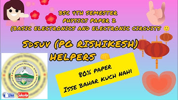BSC 4TH SEMESTER PHYSICS PAPER 2 (BASIC ELECTRONICS AND ELECTRONIC CIRCUITS 🙂🙂#trending #viralvideo