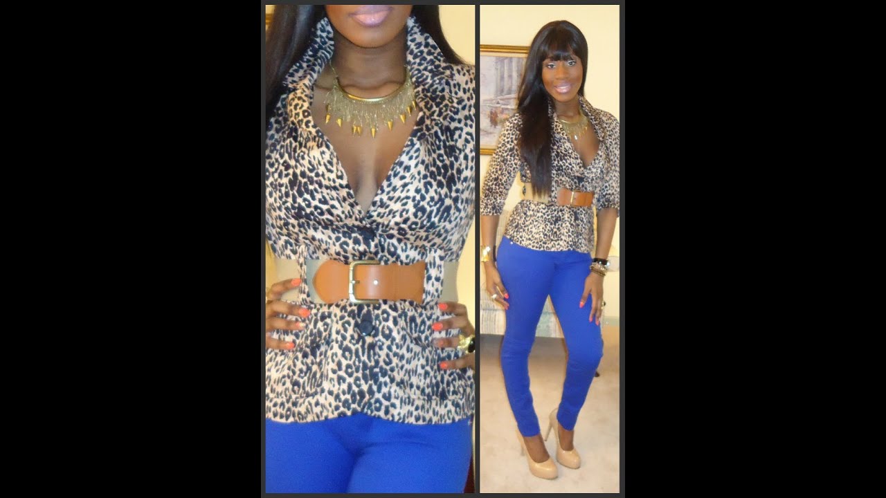 OOTD - Colbalt Blue Demin & Leopard Print