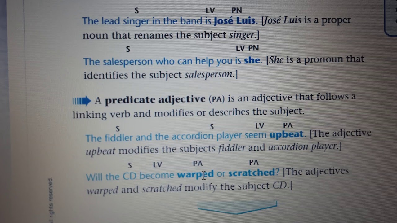 predicate nominative and predicate adjective 11 YouTube