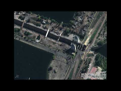 Darivka Bridge and Nova Kakhovka Bridge New Satellite Photos (Both repaired)