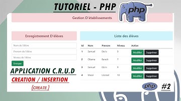Tutoriel PHP : Insertion des Informations dans notre Système - Opération Insert (Ajout) du CRUD