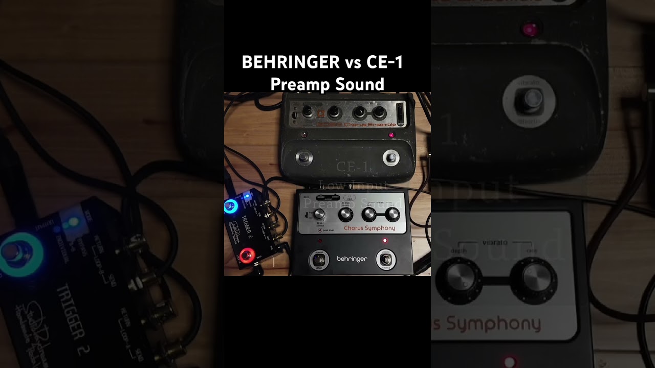 I compared the CE-1's preamp with the BEHRINGER CHORUS SYMPHONY in