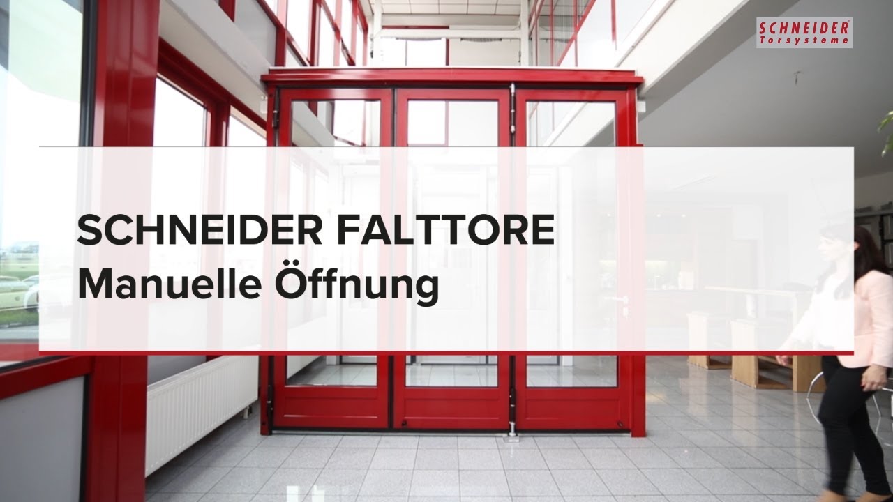 SCHNEIDER Falttore - Öffnung manuell / händisch, ohne Antrieb (DE) | Industrietore