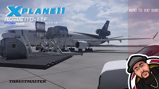 X-Plane 11 🔴Live🔴 | Rotate MD11 Maintenance Signoff ? | UPSVAC | SDF✈️IAH | Tobi EyeTracker 5