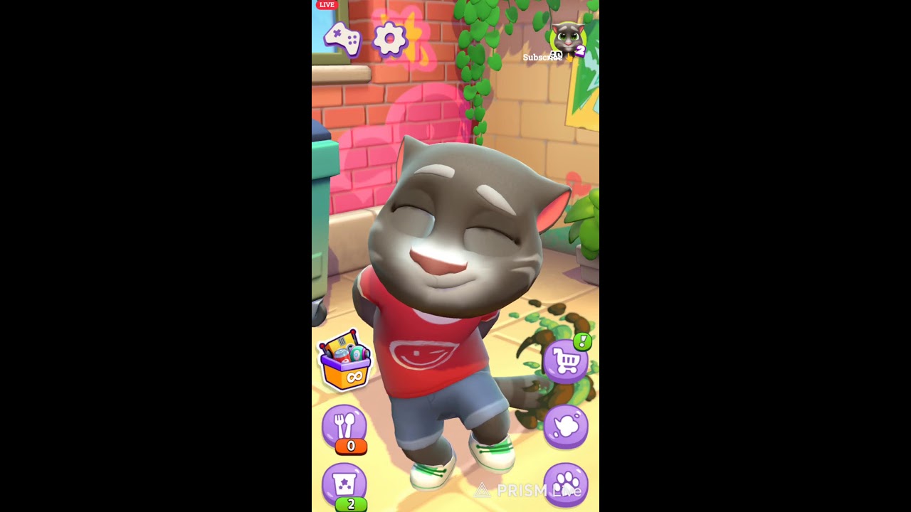 talking tom live #talkingtom #talkingtom2 #trending #live #funnycat #satisfying