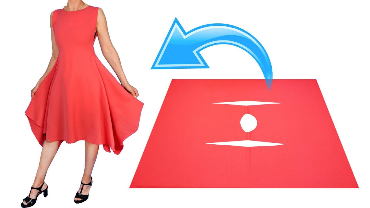 Самый быстрый способ раскроить и сшить летнее платье за 5 минут для начинающих!