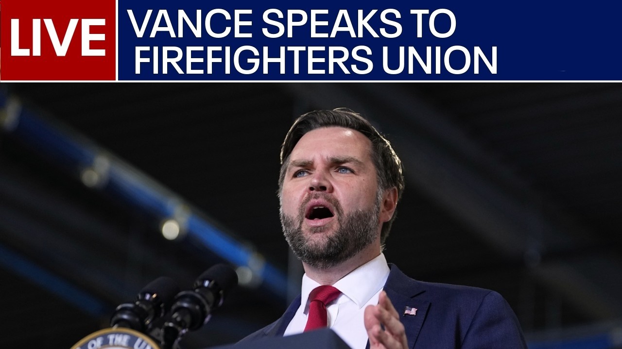 🔴LIVE: JD Vance speaks to international association of firefighters