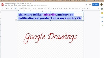 Low Key PD: Google Drawings - Format - Align and Indent