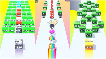 Jelly Run 2048 ULTIMATE Gameplay | 3 Shape Play Showdown! | 32B vs 128Q vs 512k Race