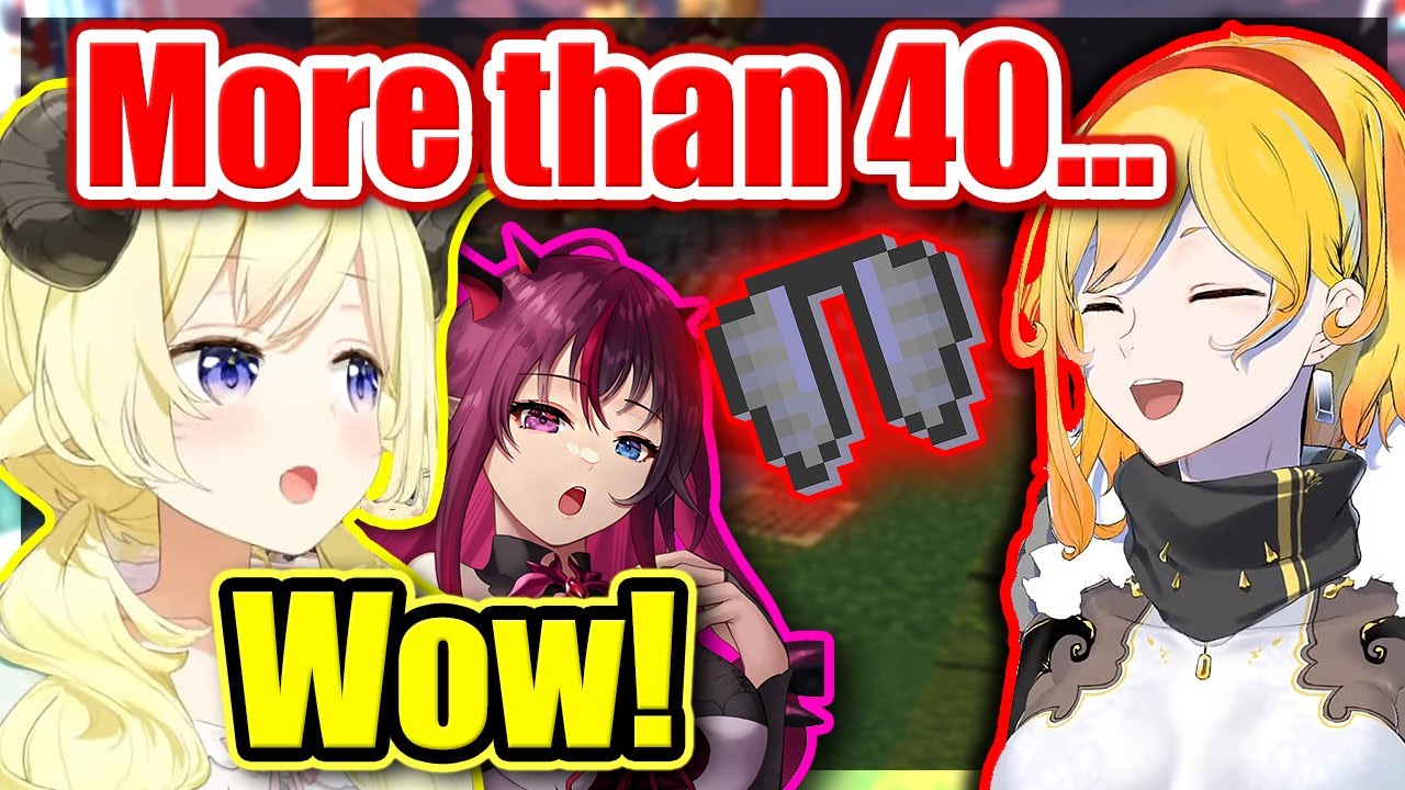 Watame & Irys Learn That Kaela Has More Than 40 Elytras In Minecraft 【ENG Sub Hololive】