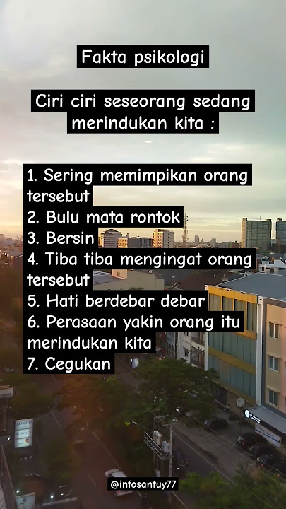 ciri ciri seseorang sedang merindukan kita #shorts #faktapsikologi