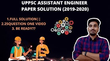 UPPSC ASSISTANT ENGINEER PAPER SOLUTION 2020 PAPER -2 PART-2|UPPSC AE||COMPLETE SOLUTION||MECHANICAL