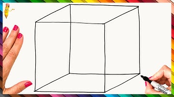 How To Draw A Cube Step By Step 🧊 Cube Drawing Easy