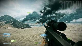 BF3 ~ Ultra long range headshot! 3177m! + No bipod