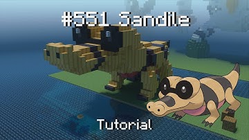 How to build a Pokémon Sandile statue in Minecraft (Tutorial)