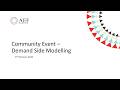 AEF - Community Event - Demand Side Modelling