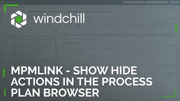 Windchill MPMLink - Show Hide Actions in the Process Plan Browser