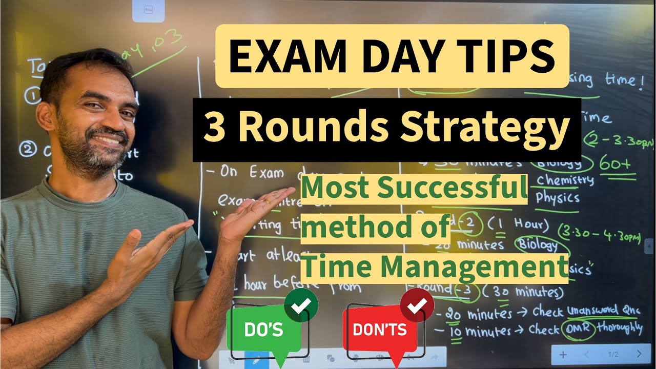 Exam Day Tips | Dos and Donts | NEET 2025 - YouTube