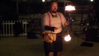 Stephen devil sticks back and forth
