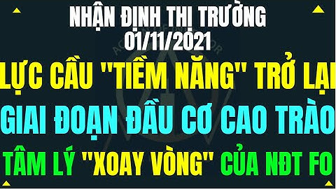 Chứng khoán hôm nay|Nhận định thị trường:1/11:Cầu "Tiềm Năng" Trở Lại. Tâm Lý Giao dịch thay đổi.
