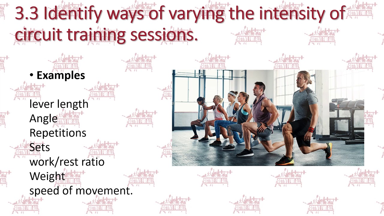 Circuit Session Example LO3 Understand the techniques to use in circuit training sessions - YouTube