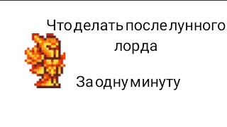 что делать войну после победы на лунным лордом войну за одну минуту #ival #terraria #one_minute