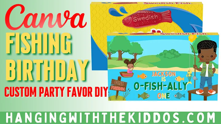Fishing Birthday Party Favors|Custom Party Favor| Swedish Fish Candy Template
