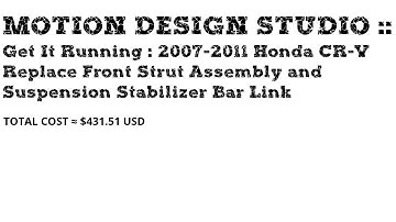 Get It Running :  2007-2011 Honda CR-V Replace Front Strut Assembly and