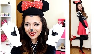 Disfraz de Minnie Mouse con Diadema Negra para Niña - MiDisfraz