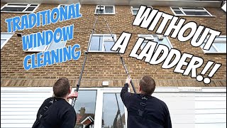 Traditional Window Cleaning  TESTING MOERMAN NXTR RUBBER and GARDINER SLX POLE (No Ladders!)