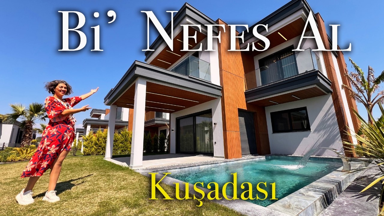 Отдохните в Кушадасы | Роскошная вилла с собственным бассейном и видом на море на продажу № 19