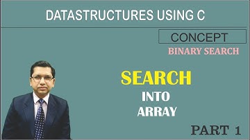 Concept  of Binary Search into Array | Data Structures Using C | By Professor Pankaj Gupta | BIIT