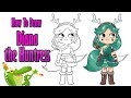 How To Draw and Coloring A cute diana the hunttres SVTFOE step by step ~ for kids