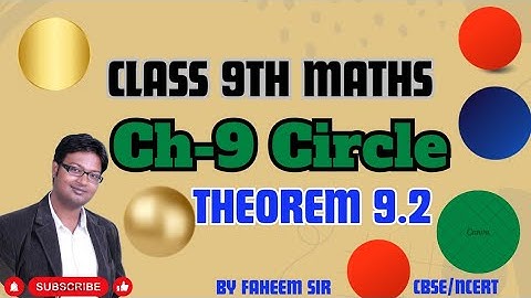 class 9 maths ch 9 circles theorem 9.2 | cbse | ncert | ‎@MySciencePlanet8