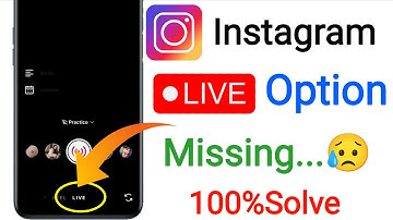 How to fix instagram live option not showing up problem || live option not working Today Problem 😔