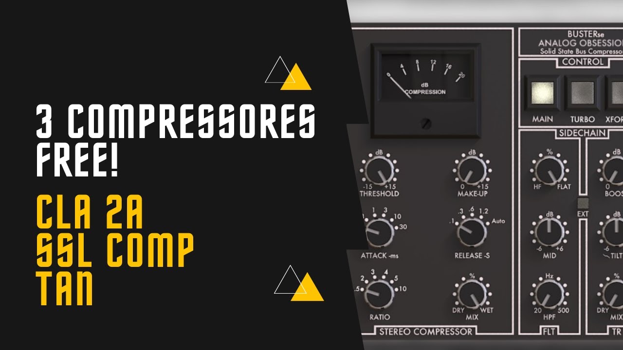 3 COMPRESSORES FREE! CLA2A, SSL COMP, TAN ACQUA AUDIO YouTube